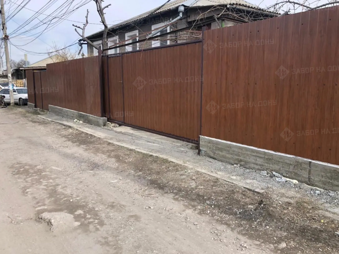 Откатные ворота с калиткой  в Кулешовке